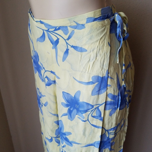 J.. Marco Galleries Yellow Floral Wrap Maxi Skirt - Picture 5 of 8